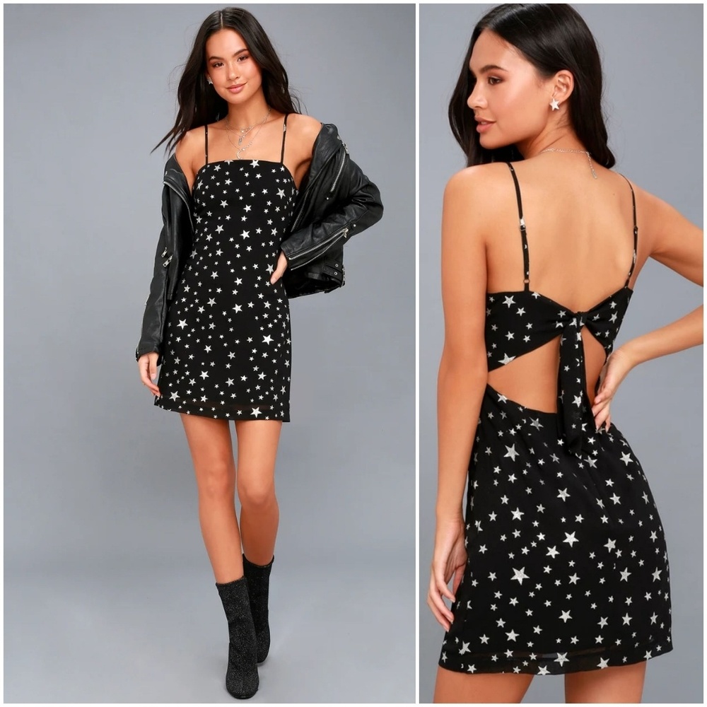 Starlight Up My Life Black Star Print